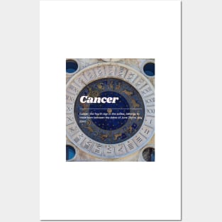 Cancer Zodiac Roman Numeral Print Posters and Art